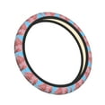 thumbnail image 1 of Lsque Pastel Pink Beach Cafe Ultra Soft Car Steering Wheel Cover for Women, Standard 15 inch Size for Truck Van SUV Auto, 1 of 8