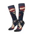 thumbnail image 1 of Lsque Patriotic Bulldog Art Printed Crew Socks Men's Women's LightWeight Thin Casual Calf Socks ,Knee High Socks,Cotton Socks, 1 of 9