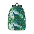 thumbnail image 1 of Lsque Peacock And Flowers Pattern Canvas Daypack, Durable Backpack, High-quality Versatile Backpack,Vintage Compact Backpack-Medium, 1 of 6