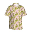 thumbnail image 1 of Lsque Pears And Flower pattern Hawaiian Shirt for Men, Unisex Summer Beach Casual Short Sleeve Button Down Shirts-X-Large, 1 of 9