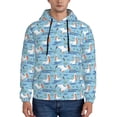 thumbnail image 1 of Lsque Pelican Reed And Fish Pattern Casual Men's Hoodie,Hooded Sweatshirt with Kangaroo Pocket,Pullover Hoodie-XX-Large, 1 of 7