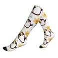 thumbnail image 1 of Lsque Penguin With Flowers Pattern Sport Compression Socks for Men & Women 15-20 mmHg Knee High Nurse Pregnant Running Medical and Travel Athletic, 1 of 6