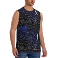 thumbnail image 1 of Lsque Physical Formulas Print Men's Cotton Blend Sleeveless Muscle Shirts (S-3XL)- Moisture Wicking, Odor Protection, UPF 30+,3X-Large, 1 of 8