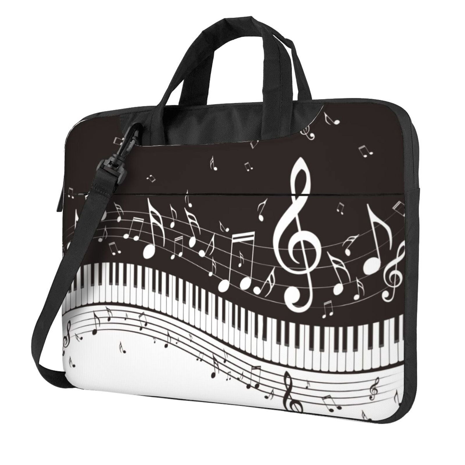 Lsque Piano Keys With Musical Notes Pattern Laptop Bag – Portable ...