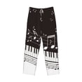 thumbnail image 1 of Lsque Piano Keys With Musical Notes Print Men's Pajama Pants, Lounge Pant - Comfortable Home Wear,Elastic Waistband, Stylish Design-X-Large, 1 of 9