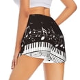 thumbnail image 1 of Lsque Piano Keys With Musical Notes Printed Women's Running Shorts with Liner Pockets,Elastic Quick Dry Workout Athletic Gym Yoga Shorts,Womens High Waist Shorts-Medium, 1 of 9