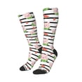 thumbnail image 1 of Lsque Pig And Watermelon Printed Crew Socks Men's Women's LightWeight Thin Casual Calf Socks ,Knee High Socks,Cotton Socks, 1 of 9