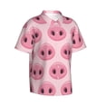 thumbnail image 1 of Lsque Pig Nose pattern Hawaiian Shirt for Men, Unisex Summer Beach Casual Short Sleeve Button Down Shirts-Small, 1 of 9
