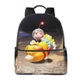 thumbnail image 1 of Lsque Pikmin Pattern Backpack – School Travel Canvas Daypack with Ergonomic Padded Straps, Multiple Compartments & Leather Handle, 1 of 5