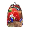 thumbnail image 1 of Lsque Pikmin Pattern Canvas Daypack, Durable Backpack, High-quality Versatile Backpack,Vintage Compact Backpack-Medium, 1 of 6
