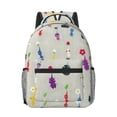 thumbnail image 1 of Lsque Pikmin Pattern Comfortable Student Backpack - Ergonomic Design, Durable, Water-Resistant, Multi-Compartment,Travel, and Outdoor Activities, 1 of 7