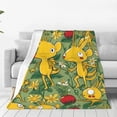 thumbnail image 1 of Lsque Pikmin Pattern Fuzzy Fleece Throw Blanket Extra Large,Super Soft,Fluffy and Warm Blankets for Couch,Bed,All Season Use (60"x50"), 1 of 7