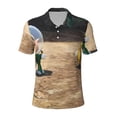 thumbnail image 1 of Lsque Pikmin Pattern Golf Shirts for Men Dry Fit Print Moisture Wicking Performance Short Sleeve Polo Shirt-4X-Large, 1 of 7