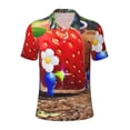 thumbnail image 1 of Lsque Pikmin Pattern Golf Shirts for Men Dry Fit Print Moisture Wicking Performance Short Sleeve Polo Shirt-X-Large, 1 of 7