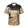 thumbnail image 1 of Lsque Pikmin Pattern Hawaiian Shirt for Men Unisex Summer Beach Casual Short Sleeve Cotton Linen Button Down Shirts-X-Large, 1 of 6