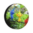 thumbnail image 1 of Lsque Pikmin Pattern Tire Covers - Tough Tire Wheel Protector for Truck, SUV, Trailer, Camper, RV - 15 inch, 1 of 7