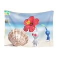 thumbnail image 1 of Lsque Pikmin Pattern Waterproof Throw Blanket Pet Blanket for Dogs & Indoor Cats, Washable - Shaggy Plush Calming Long Faux Fur & Velvet Dog Blanket -, 1 of 8