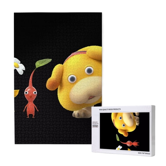 Lsque Pikmin Pattern Wooden Picture Puzzle ,1000 Piece Jigsaw Puzzle ,Family Fun Puzzle, Home Décor Puzzle, Gift Puzzle(Vertical style)