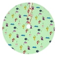 thumbnail image 1 of Lsque Pikmin Print Christmas Tree Skirt, Tree Skirt with Ties or Velcro, Perfect for Holiday Decorations, Halloween, and New Year-48", 1 of 7