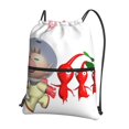 thumbnail image 1 of Lsque Pikmin Print Drawstring zipper Backpack Bag Sport Gym Sackpack Cinch Bags Drawstring Bags Draw String Sport Bag-One Size, 1 of 4
