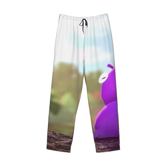 Lsque Pikmin Print Men's Pajama Pants, Lounge Pant - Comfortable Home Wear,Elastic Waistband, Stylish Design-Small