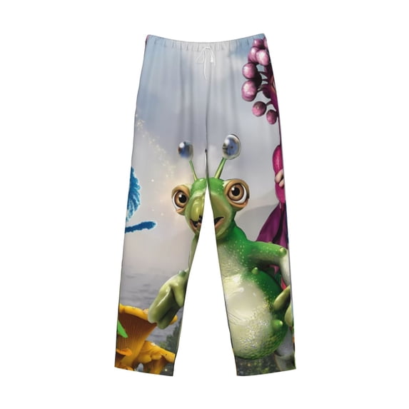 Lsque Pikmin Print Men's Pajama Pants, Lounge Pant - Comfortable Home Wear,Elastic Waistband, Stylish Design-XX-Large