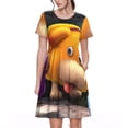 thumbnail image 1 of Lsque Pikmin Print Women's Casual Dress T-Shirt Summer Short Sleeve Scoop Neck Swing Dresses, 1 of 1