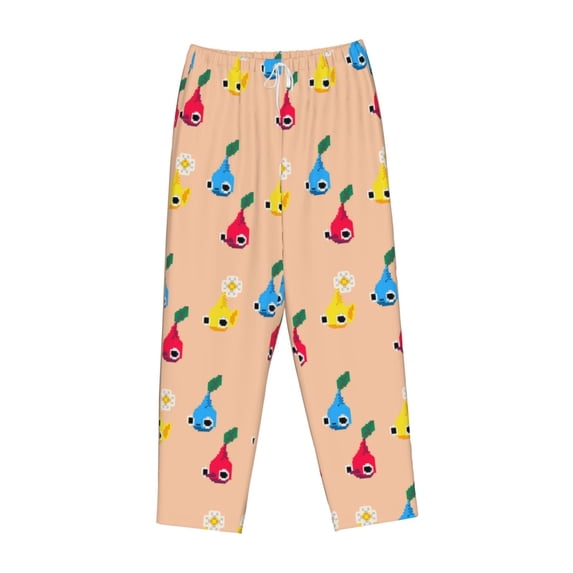 Lsque Pikmin Print Women's Pajama Pants, Lounge Pant - Comfortable Home Wear,Elastic Waistband, Stylish Design-X-Large