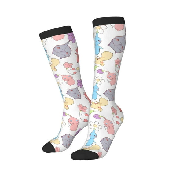 Lsque Pikmin Printed Crew Socks Men's Women's LightWeight Thin Casual Calf Socks ,Knee High Socks,Cotton Socks