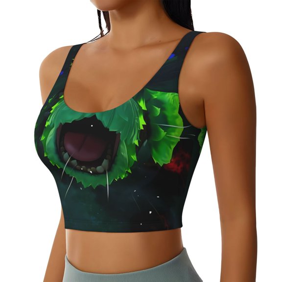 Lsque Pikmin Printed Women'S Sports Bra, Compression, Moisture Wicking, High-Impact Sports Bra For Women,Supportive sports bra-XX-Large