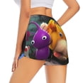 thumbnail image 1 of Lsque Pikmin Printed Women's Running Shorts with Liner Pockets,Elastic Quick Dry Workout Athletic Gym Yoga Shorts,Womens High Waist Shorts-Large, 1 of 9