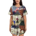 thumbnail image 1 of Lsque Pikmin Women's Short-Sleeved Pajama Set - 2 Piece Soft and Lightweight Sleepwear Set-Medium, 1 of 9