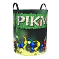 thumbnail image 1 of Lsque Pikmin pattern Laundry Hamper Basket, Tall Woven Rope Hamper Basket for Clothes, Lightweight Storage Basket, Collapsible Waterproof-Medium, 1 of 8