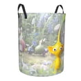 thumbnail image 1 of Lsque Pikmin pattern Laundry Hamper Basket, Tall Woven Rope Hamper Basket for Clothes, Lightweight Storage Basket, Collapsible Waterproof-Small, 1 of 8