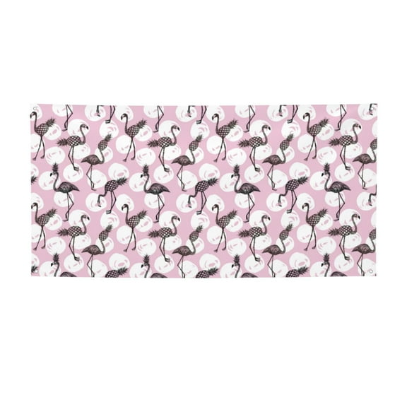 Lsque Pineapple Flamingo Pattern Party Banner, Festive Banner , Holiday Celebrations and Events for Carnival Birthday Party Festival Decorations-Small