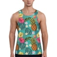 thumbnail image 1 of Lsque Pineapple Pattern Mens Tank Tops Muscle Athletic Quick Dry Sleeveless Workout Fitness T Shirts Beach Tank Top, Loose-fit Sleeveless Shirt for Men-XX-Large, 1 of 7