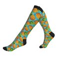 thumbnail image 1 of Lsque Pineapple Pattern Sport Compression Socks for Men & Women 15-20 mmHg Knee High Nurse Pregnant Running Medical and Travel Athletic, 1 of 6