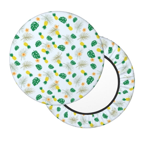 Lsque Pineapple Round Bar chair cushion covers Velvet Fabric Premium Comfort Protects from Scratches and Stains for 14-17 Inch Chair- 14 inch