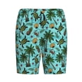 thumbnail image 1 of Lsque Pineapple Sea Turtle Mens Sleep Pajama Shorts,Short Pajama Pants, Cotton Ultra-Soft Knit-X-Large, 1 of 9
