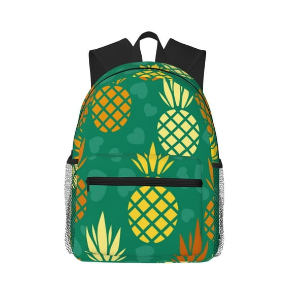 Lsque Pineapples1 Classic Casual Backpack - Large Capacity Water-Resistant Backpack for School, Work, Travel, and Outdoor Activities
