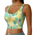 thumbnail image 1 of Lsque Pineapples1 Printed Women'S Sports Bra, Compression, Moisture Wicking, High-Impact Sports Bra For Women,Supportive sports bra-, 1 of 9