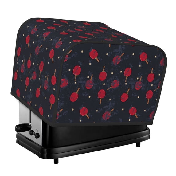 Lsque Ping Pong Print 4 Slice Toaster Cover , Kitchen Appliance Dustproof Protector , Toaster Protector Dustproof Kitchen Appliance Cover