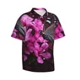 thumbnail image 1 of Lsque Pink Blossoms Butterfly pattern Hawaiian Shirt for Men, Unisex Summer Beach Casual Short Sleeve Button Down Shirts-3X-Large, 1 of 9