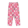 thumbnail image 1 of Lsque Pink Christmas Cheer Print Women's Pajama Pants, Lounge Pant - Comfortable Home Wear,Elastic Waistband, Stylish Design-X-Large, 1 of 9