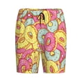 thumbnail image 1 of Lsque Pink Donut and Blue Mens Sleep Pajama Shorts,Short Pajama Pants, Cotton Ultra-Soft Knit-X-Large, 1 of 9