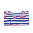 thumbnail image 1 of Lsque Pink Flamingo Printed Long Tissue Box Cover Holder, Facial Paper Organizer Dispenser,Triangle with Bottom Belt, PVC Leather Decorative Organizer, 1 of 9