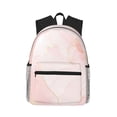 thumbnail image 1 of Lsque Pink Marble Classic Casual Backpack - Large Capacity Water-Resistant Backpack for School, Work, Travel, and Outdoor Activities, 1 of 8