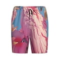thumbnail image 1 of Lsque Pink Parrot Tropical Blossoms Mens Sleep Pajama Shorts,Short Pajama Pants, Cotton Ultra-Soft Knit-Medium, 1 of 9