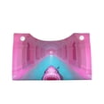 thumbnail image 1 of Lsque Pink Shark Pool Fantasy Printed Long Tissue Box Cover Holder, Facial Paper Organizer Dispenser,Triangle with Bottom Belt, PVC Leather Decorative Organizer, 1 of 9