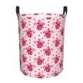 thumbnail image 1 of Lsque Pink gift with ribbon Pattern Laundry Hamper Basket, Tall Woven Rope Hamper Basket for Clothes, Lightweight Storage Basket, Collapsible Waterproof-Small, 1 of 6